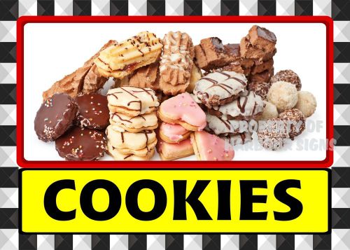 Cookies Decal 14&#034; Deli Catering Bakery Vinyl Restaurant Food Truck Concesson