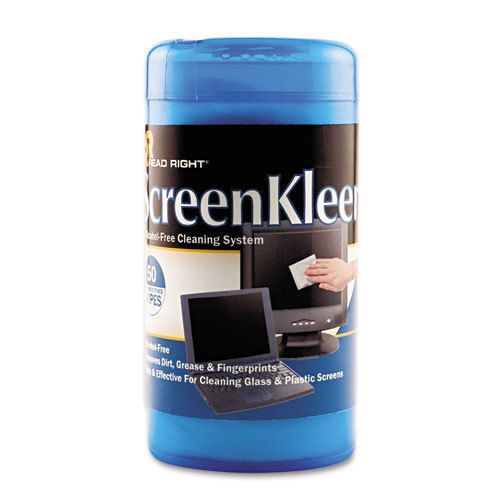 ScreenKleen Monitor Screen Wet Wipes, Cloth, 5 1/4 x 5 3/4, 50/Tub