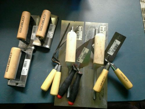 NEW Stanley Goldblatt Concrete Finishing Tool Lot Trowel Groover Tuck Pointer