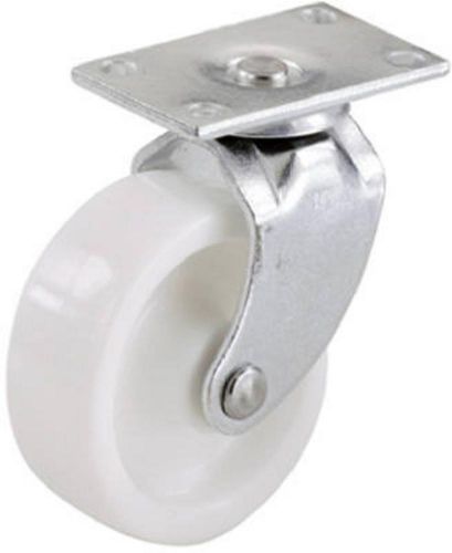 Shepherd 2pk  2&#034; White Plastic Wheel, Plate Caster 19041