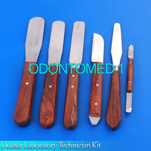 PLASTER &amp; ALGINATE WAX KNIVE MIXING SPATULA SET DENTAL LAB STAINLESS STEEL