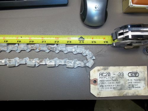 Ac ics chain concrete diamond chainsaw chain saw ac20-33 p/n72236 for sale