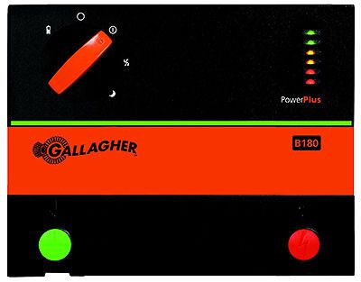 GALLAGHER NORTH AMERICA Battery Electric Fence Charger, B180, 1.8 Joules