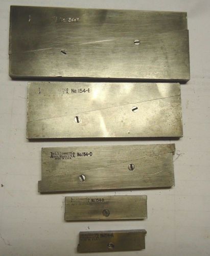 STARRETT SET OF 5 ADJUSTABLE PARALLELS No. 154