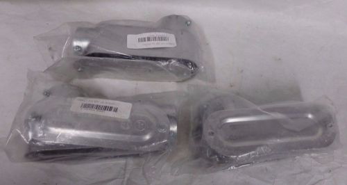 Lot of 3 E204093 1 1/4&#034;-1 1/2&#034; Conduit Body With Cover 33.8 Cu In 1 1/2&#034; LB (A6)