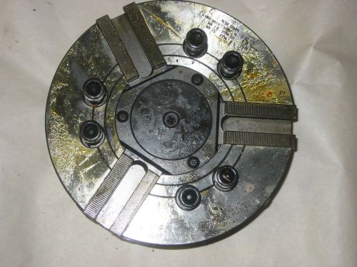 8&#034; samchully hh-08 3-jaw hydraulic chuck for cnc lathe, a2-6 mount, looks unused for sale