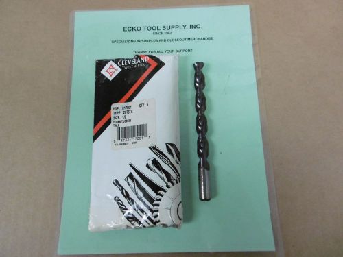 COBALT JOBBERS LENGTH  DRILL 1/2&#034;DIAM PARABOLIC FLUTE TIALN CLEVELAND USA $14.80