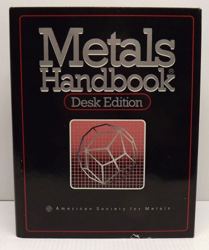 ASM METALS HANDBOOK DESK EDITION 1985, AMERICAN SOCIETY FOR METALS