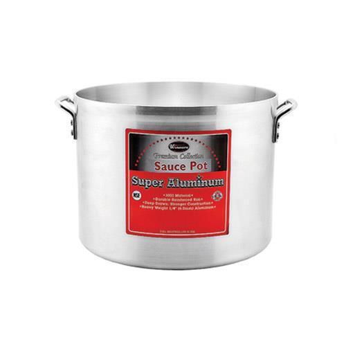 Winco AXHA-14, 14-Quart Aluminum Sauce Pot with 6-mm Super Aluminum Bottom, NSF