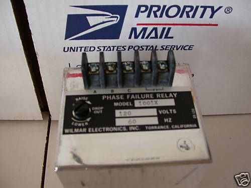 WILMAR PHASE FAILURE RELAY 1001X 120V 60Hz        ZG-38