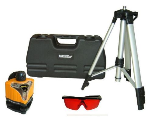 Johnson Rotary Laser Level Kit w Tripod, Safety Glasses, Case Split Beam Laser