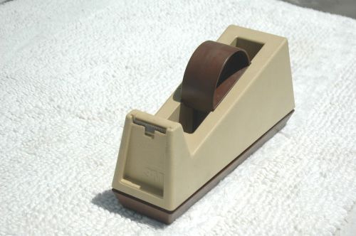 3m scotch tape dispenser c-25 tan brown 28000 weighted made in usa for sale
