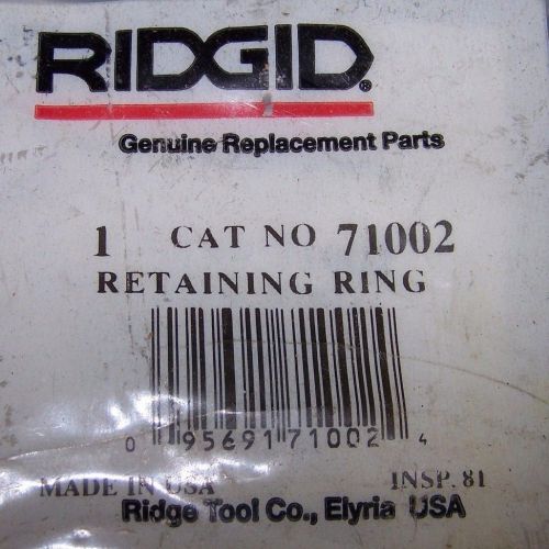 New Ridgid 71002 Ring Retaining