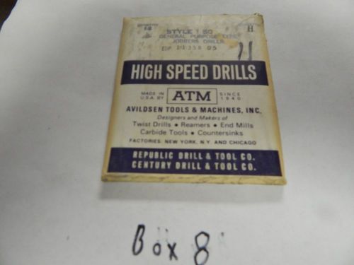 &#034;ATM&#034; Twist Drill Bits  &#034;H&#034; Size, lot of 11 pcs