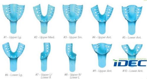 Dental Impression Trays Dental Plastic Disposable Impression Trays Blue 20PCS