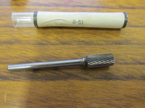 SA-51-USA 1/4&#034; X 1/8&#034; Shank Single Cut Cylindrical Shape CARBIDE BURR