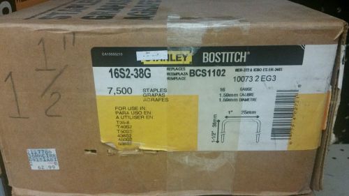 STANLEY BOSTITCH ...16S2-38G.. BCS1102.. 1&#034;WIDE X 1&amp;1/2&#034; LEG.. 7,500 STAPLES