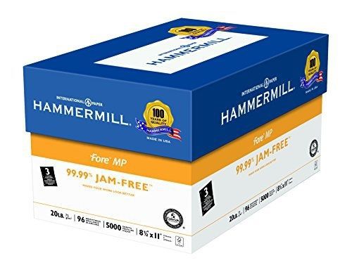 Hammermill fore mp paper, 20lb, 8 1/2&#034; x 11&#034;, 3 hole punch, 96 bright, 5000 for sale