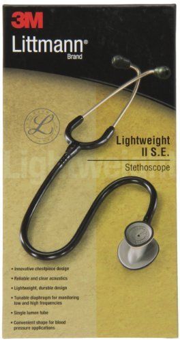 3M Littmann Lightweight II S.E. Stethoscope 2450 Black Tube 28 inch - Free Ship