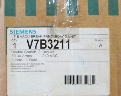 Siemens ITE V7B3211 nacu-break panel board NEW STOCK