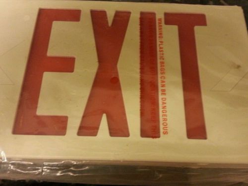 Preferred Industries E1021R LED Red Exit Sign with Battery Back-up