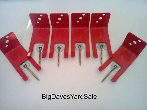 (6 wall hooks) universal mount, hanger, bracket for a 5 to 10 lb. extinguisher for sale