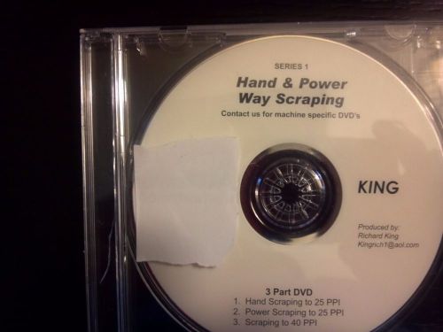 LEARN TO HANDSCRAPE &amp; BIAX POWER SCRAPE DVD FOR  MACHINERY WAYS