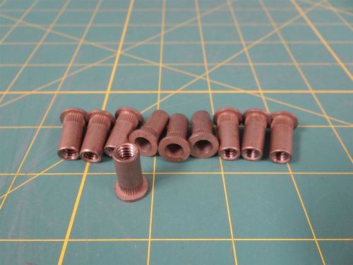 Atlas / penn engineering aenm25r140 flat-head non-mag. ss rivet-nut *lot of 10* for sale