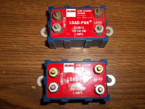 LOT OF 2 LOAD-PAK SWITCH ST-20173 120/240 VAC 5 AMP TERMINAL RELAY (BIN4)