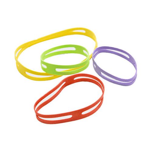 MoMA Rubber X-Bands Assorted Color Set of 16 Rubber Bands 4-Way Wrap Office Gift