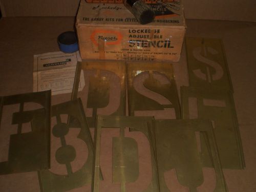 Brass/Metal Interlocking Stencils, 5&#034; Letters &amp; Numbers, Signs, Symbols