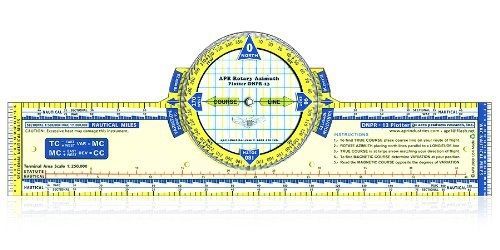 Aero Products 13 Deluxe Color Azimuth Compass Rose Navigation Plotter by APR