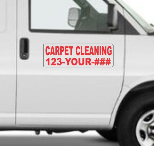 Custom carpet cleaning magnetic signs for car truck suv 6&#034;x18&#034; phone or web site for sale