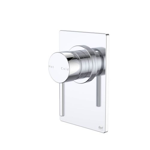 Dorf KYTIN BATH/SHOWER MIXER Rectangular Plate, CHROME Finish - Australian Brand