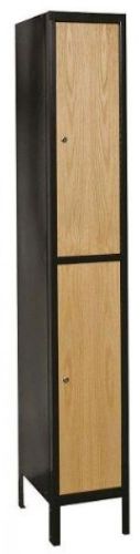 Hallowell UW1588-2MEW Hallowell Metal-Wood Hybrid Locker, 15 In. W X 18 In. D X