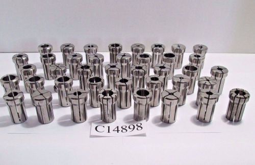 Clean da 180 41 pc collet set, 1/8 - 3/4&#034; dia. by 64ths da180 great cond c14898 for sale