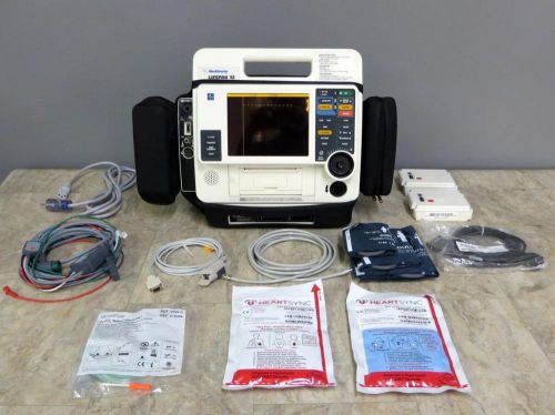 2010 lifepak 12 biphasic 12 lead ecg spo2 nibp etco2 pacing analyze a/c adapter for sale