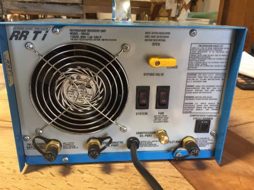 refrigerant recovery unit rru30 rrti HVAC