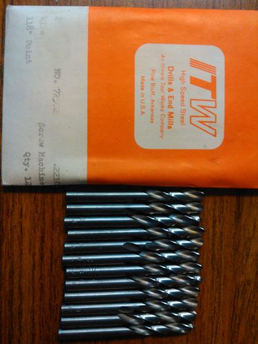 ITW HSS Screw Machine DRILL #72502 2-Wire 118-degree .2210, 60-PACK