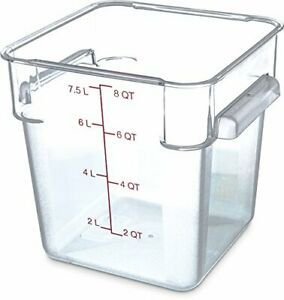 Carlisle 1072307 StorPlus Stackable Square Food Storage Container 8 Quart Cap...