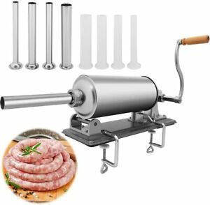 Olenyer Sausage Stuffer, Stainless Steel Homemade Sausage Maker Horizontal Meat