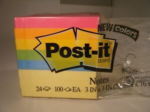 3M POST-IT Notes 3x3 100 sheets each - Lot of 8 - Mixed Colors