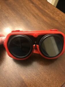 Vintage Used Red Black Welding Goggles Glasses Jackson Products Z87 1-79