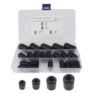 22Pcs RFI EMI Filter Kit Cable Clips Noise Suppressor Clip-on Ferrite Ring Core