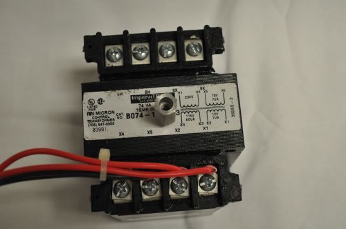 Micron control transformer 74va b074-1994-3 for sale