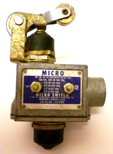 Lever roller limit switch w/ plunger reset, &#034;micro switch&#034; # bze-rn271  usa for sale