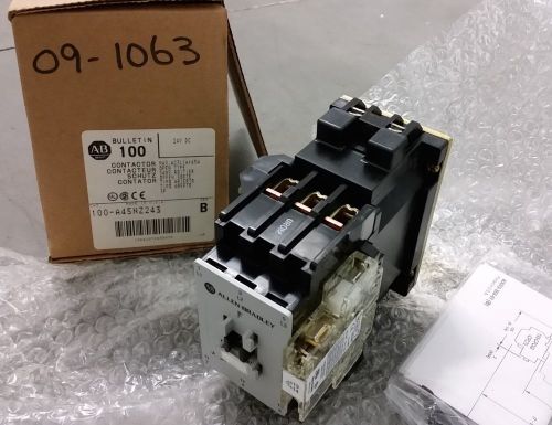 ALLEN BRADLEY 100-A45NZ243  BULLETIN 100 CONTACTOR 24VDC 45 AMP *NEW*