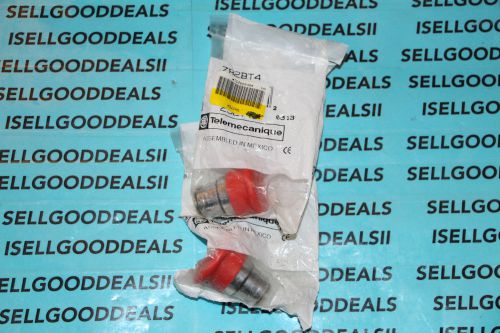 (2) Telemecanique ZB2-BT4 Mushroom Pushbutton Head 40mm Red 25270 ZB2BT4 New