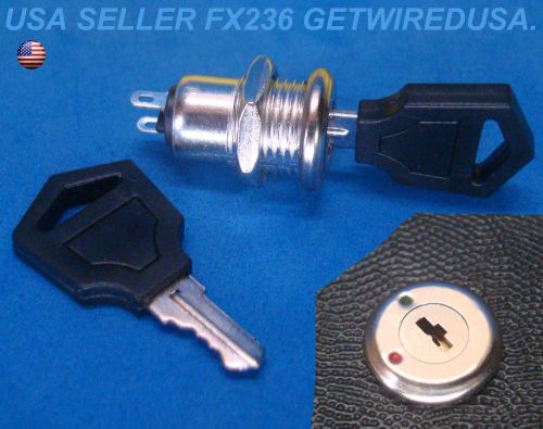 FLUSH MOUNT 12-VOLT DC ON &amp; OFF 2 KEY ROUND TOGGLE SWITCH 2-PIN