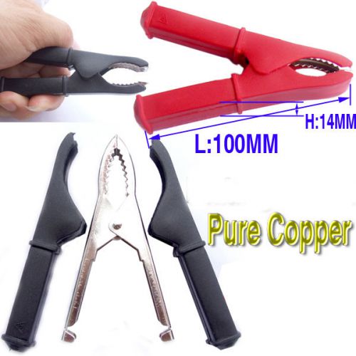 4pcs copper 100a battery clip alligator car battery test clamp pliers cable diy for sale